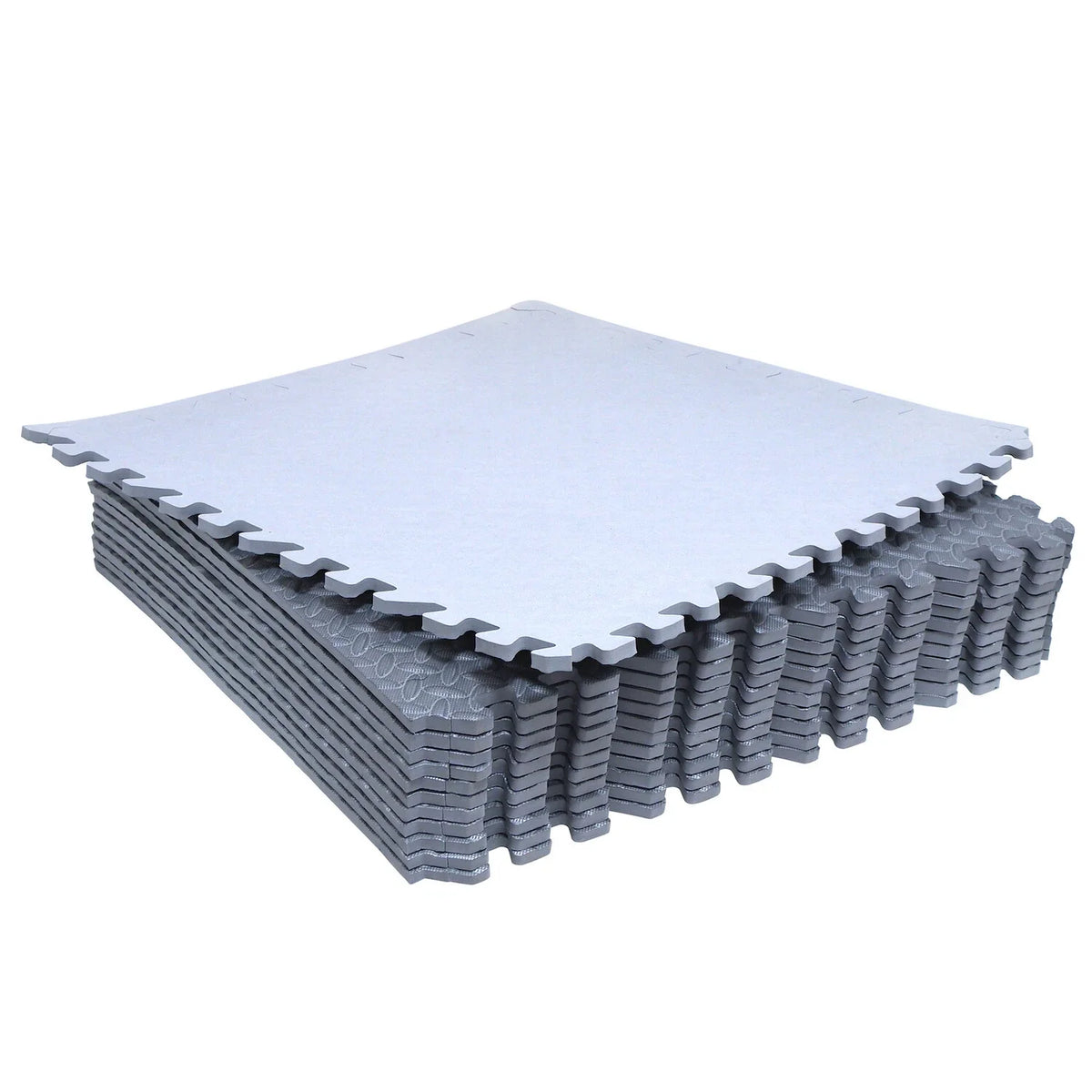 12X Interlocking EVA Foam Gym Floor Mats 24x24 - Gray