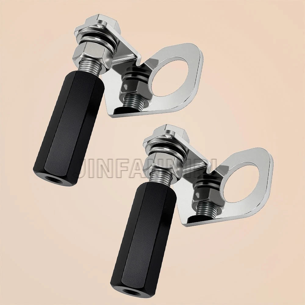 2 Black Rear Axle Whip Mount Set for Dirt Bike, UTV, ATV 