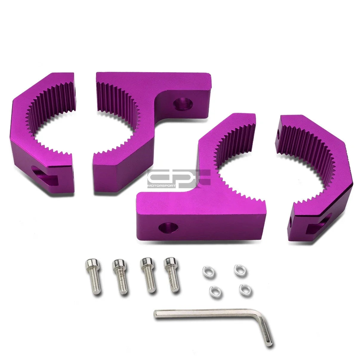 2" OD Round Rack/Bull Bar Brackets Pair for Universal Fit (Clamp-On)