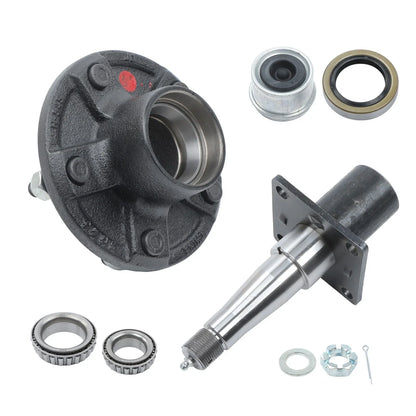 Set of 4 Trailer Hub Kits for 5 on 5" Bolt Pattern (Fits 8.25" x 2" Brakes)