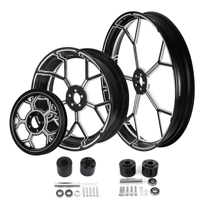 26" Front & 18" Rear Wheel Rim Hub Belt Pulley for Harley Street Glide (2009–2023)