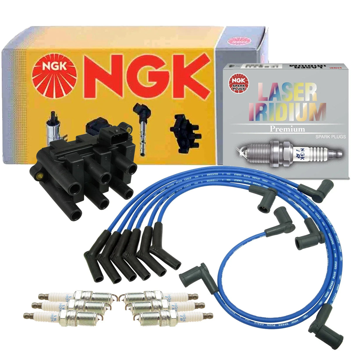 Set of 6 NGK Laser Iridium Spark Plugs for Ford Mercury 3.0 V6