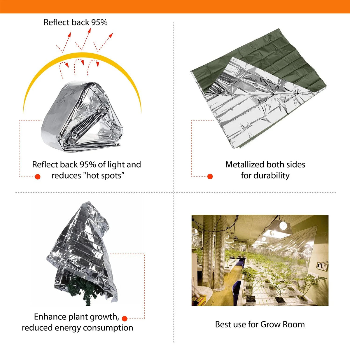 Set of 6 Reflective Mylar Films for Automotive Use