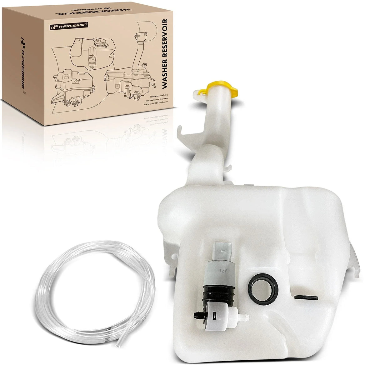 Washer Reservoir with Pump & Cap for Dodge Grand Caravan (2008–2010)