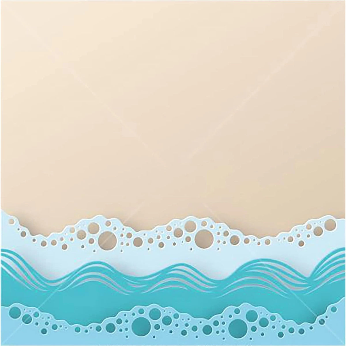 Ocean Beach Wave Metal Cutting Dies for Summer Crafting (4.7 x 3.9 inches)