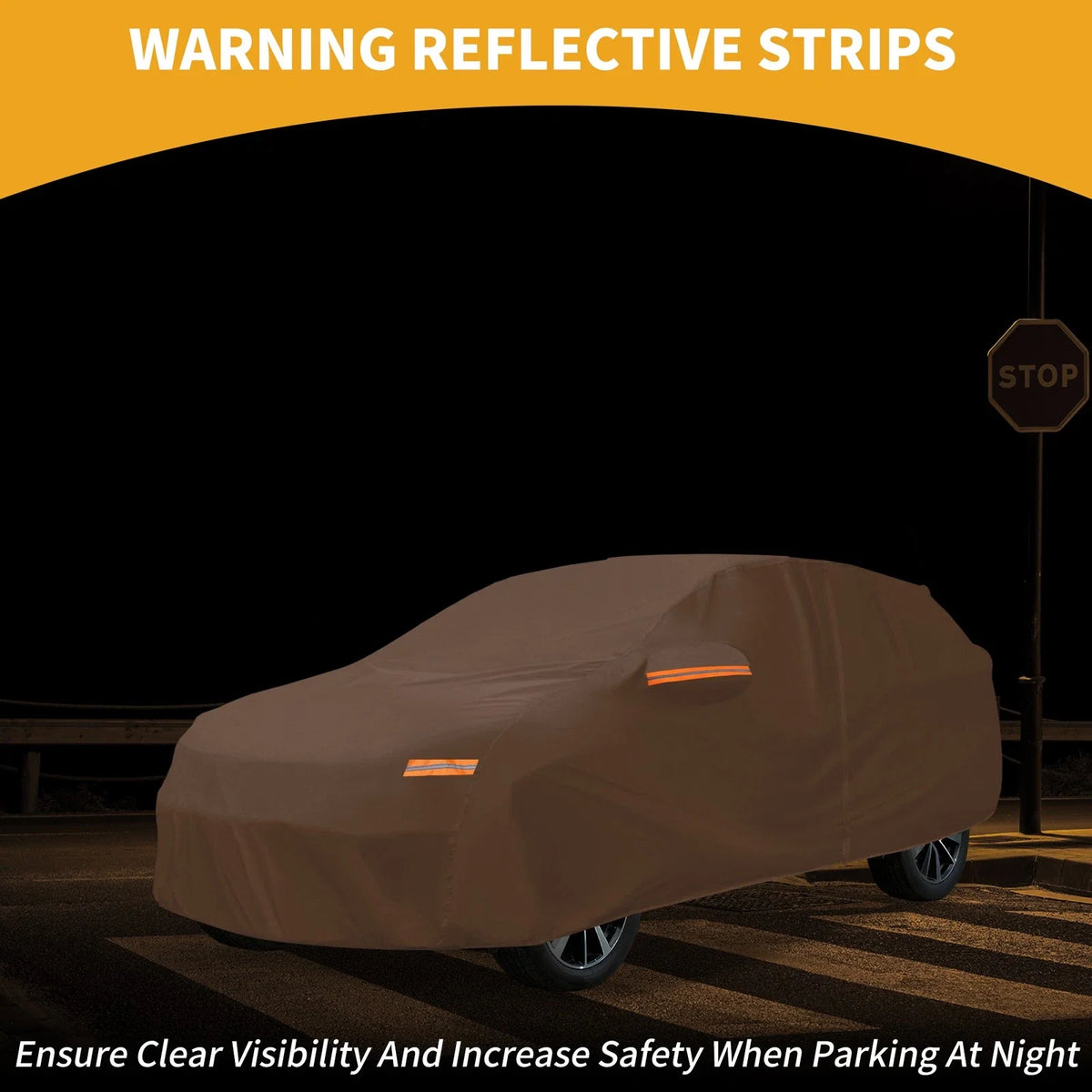Waterproof Car Cover for Lexus RX (All Weather, Orange, Zipper)