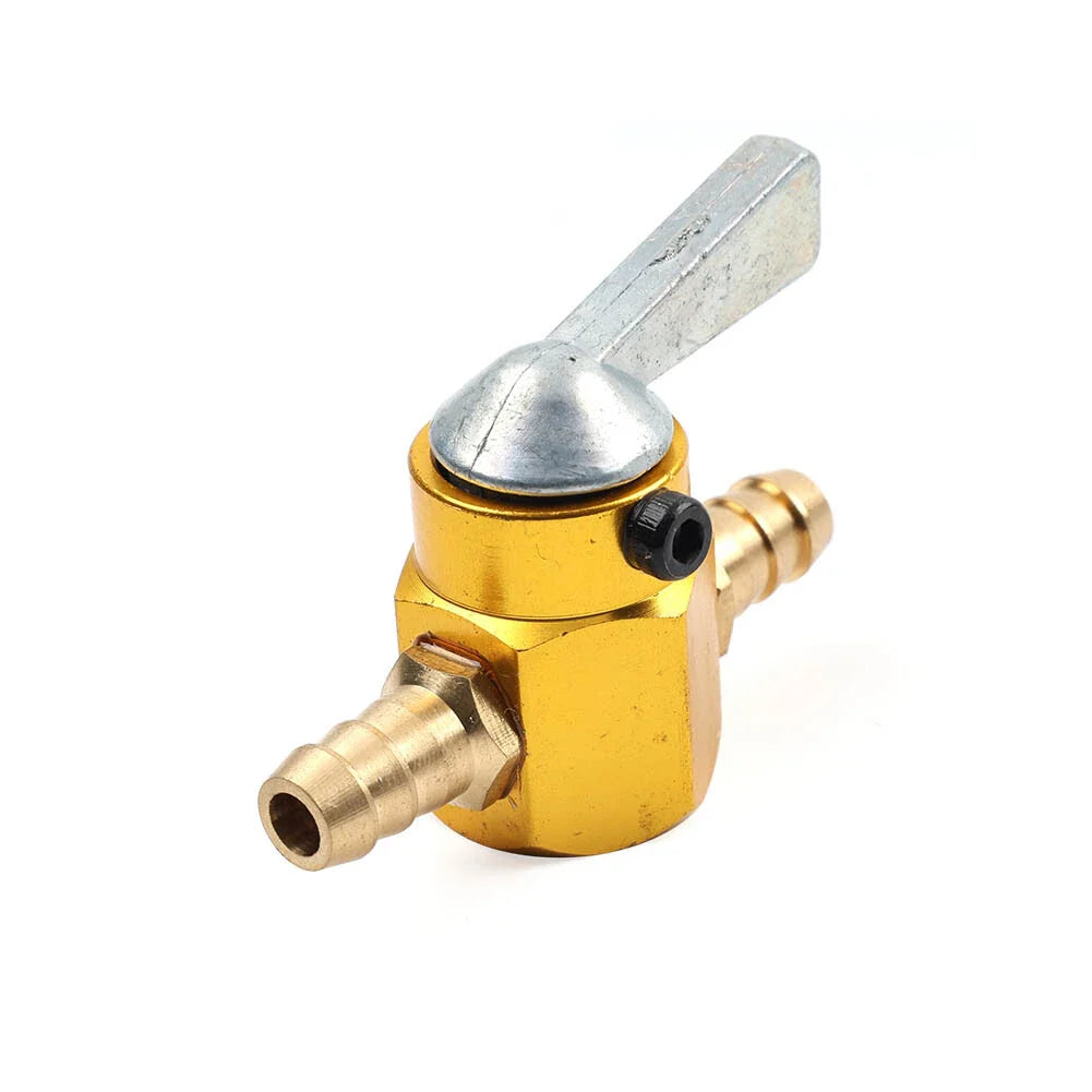 8mm On-Off Fuel Tap Gas Valve Petcock for Motorcycle Inline Yellow