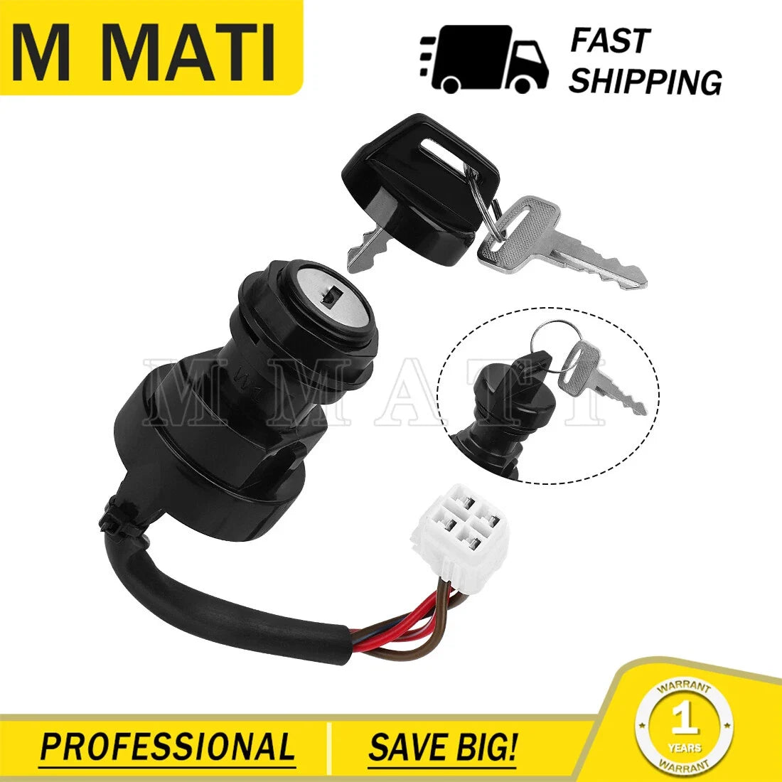 Ignition Key Switch for Yamaha Grizzly 450 YFM450F YFM450 (2007–2014)