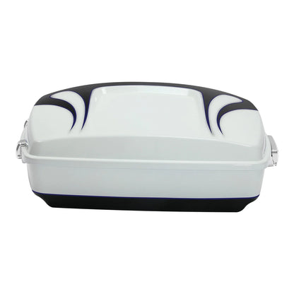 Chopped Trunk for Harley Touring (2014–2024) White Amethyst Black Licorice Flames
