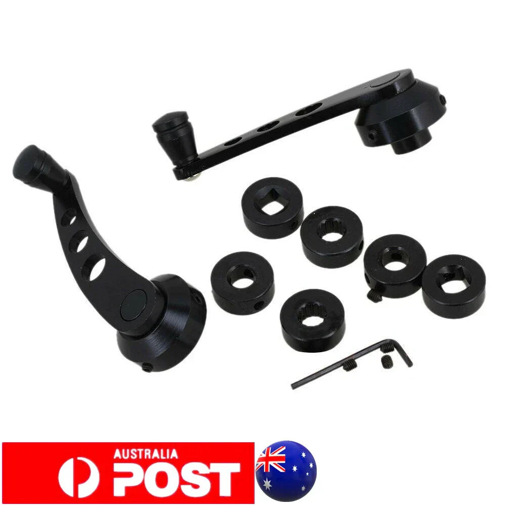 Aluminum Car Window Door Winder Cranks Black for Universal (AU Ship)