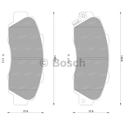 Front Disc Brake Pad Set for Honda HR-V GH 1.6L D16W1 Wagon (1999 - 2001)