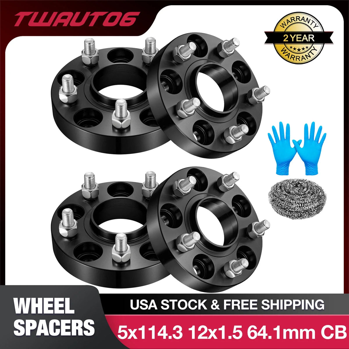 Set of 4 Hubcentric Wheel Spacers for Acura Honda Accord