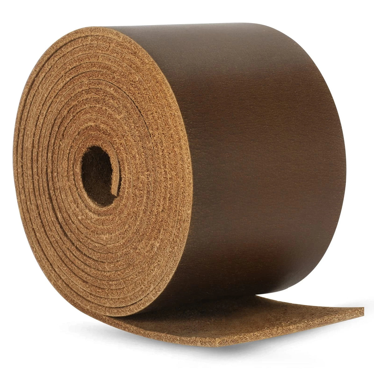 2X Full Grain Leather Straps 2 Inch Wide Dark Brown 72.5in Long