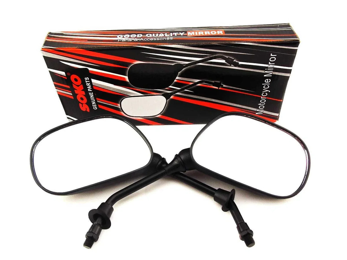 Black Oval Soko Rear View Mirrors for Honda CX650 Custom (1979-1983)