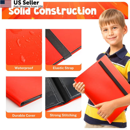 9 Pocket Trading Card Binder Album for Collectibles (Red)