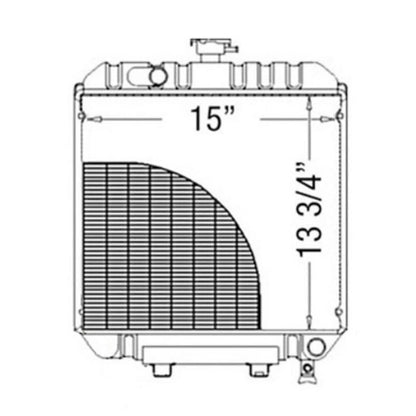 Radiator for Kubota B9200 (1990–1998)