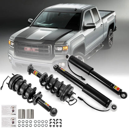 Front & Rear Shock Strut Set for GMC Sierra 1500 Denali (2015–2018) 84977478 22953019