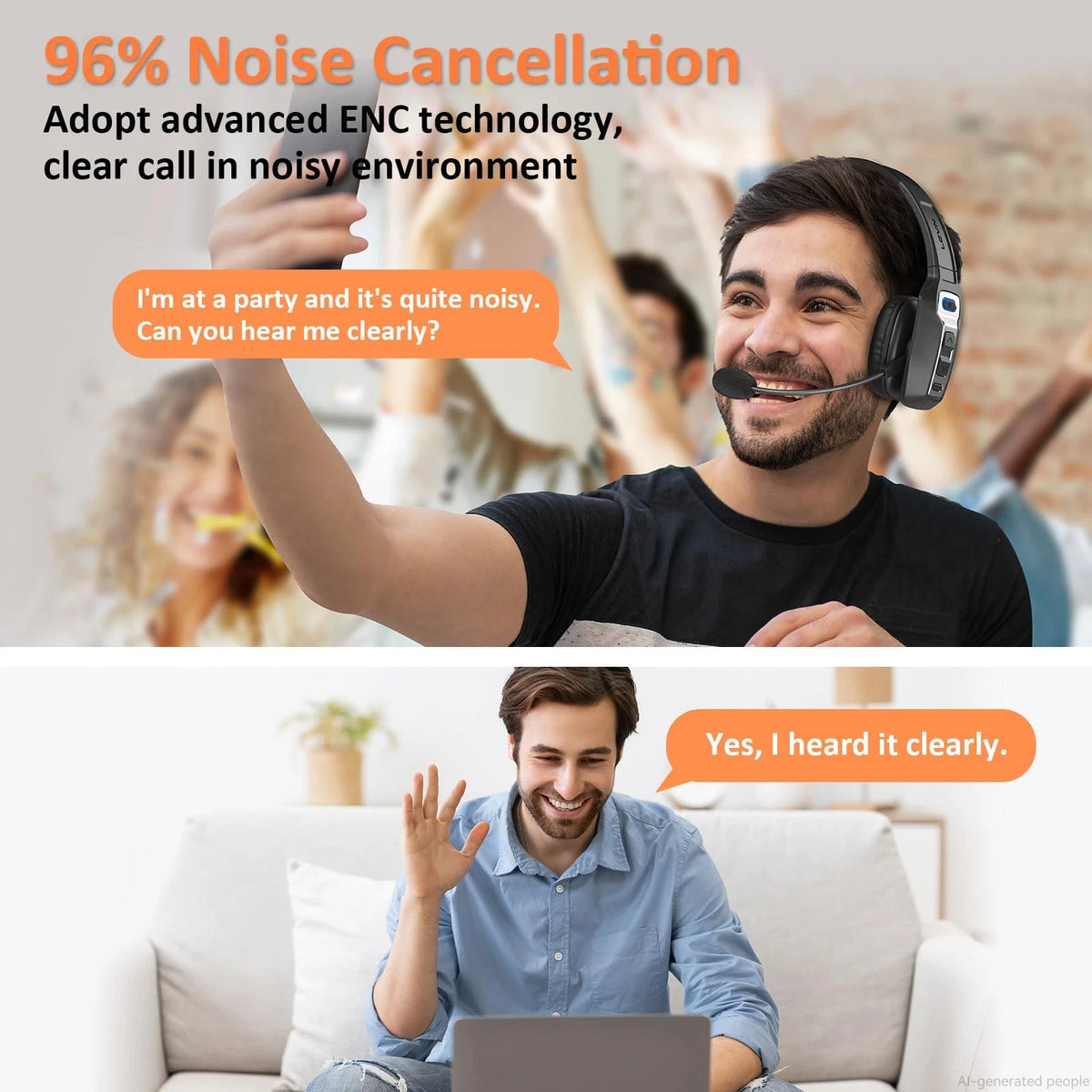 Bluetooth Headset with Microphone for Trucker