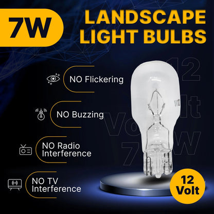 T5 Low Voltage Landscape Lights (12V, 7W) - Clear (Pack of 10)