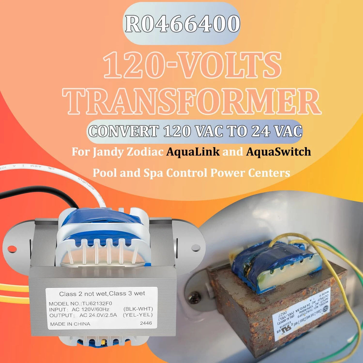 120-Volts Transformer for Zodiac AquaLink & AquaSwitch