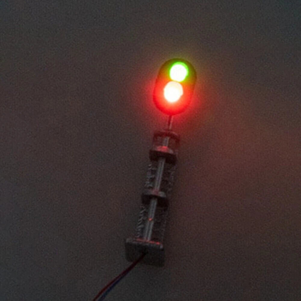 3X HO Scale Model Railroad Block Signal LED 2 Aspects Color Light