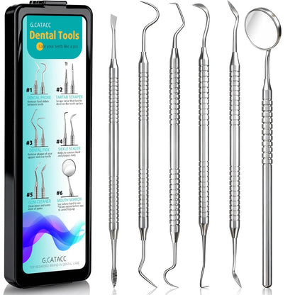 Dental Pick Tool for Teeth Cleaning with Case - Black