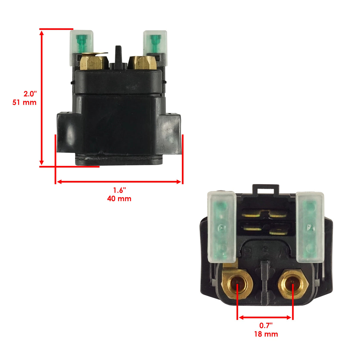 Starter & Relay Solenoid for Yamaha Bear Tracker 250 (1999) 18753AA2003, 5XGH18000000