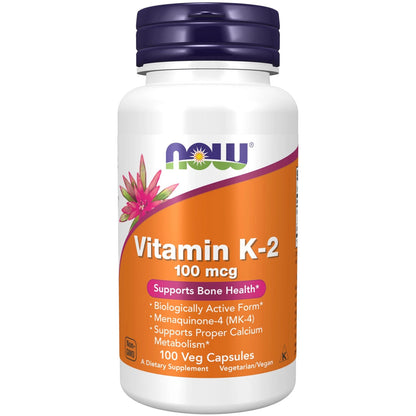 Vitamin K-2 100 Count for NOW Foods Supplements