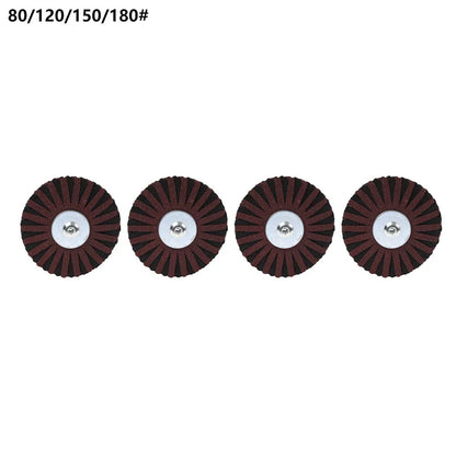 3" Cloth Flap Wheel Polishing Abrasive for Dremel Rotary Tool 80-180 Grit