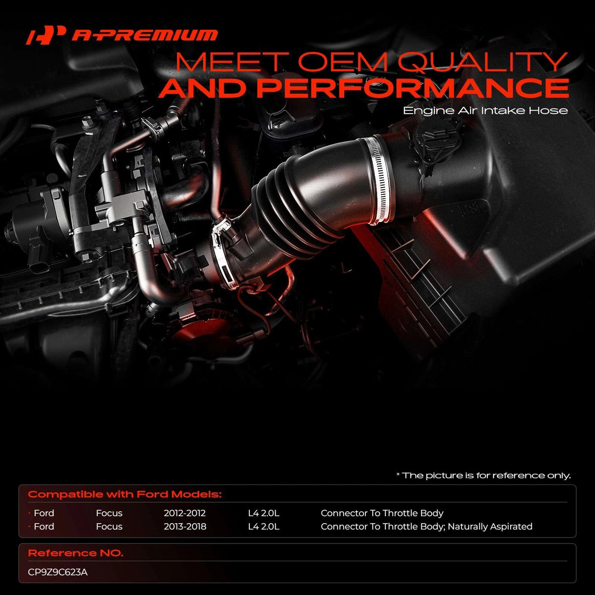 A-Premium Engine Air Intake Hose Set for Ford Focus (2012–2018) CP9Z9C623A, 696-453