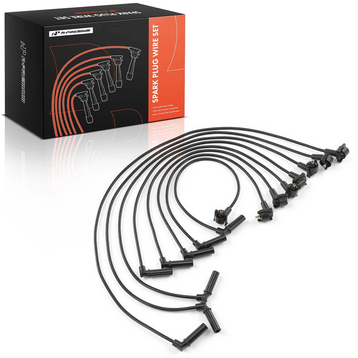 8X Spark Plug Wire Set for Ford Explorer Mercury Mountaineer (1998–2000) F8PZ12259-AA, 671-8109