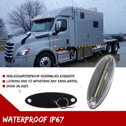 5X Clear White LED Roof Clearance Marker Lights for Freightliner Cascadia (2008–2023)