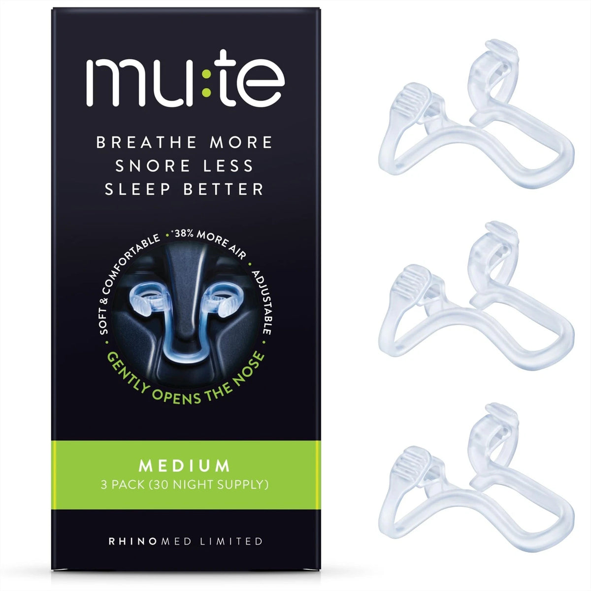 3 Pack Mute Nasal Dilator Snoring Solution for Medium Size