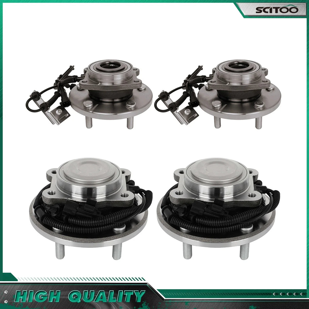 Set of 4 Wheel Bearing Hubs for Chrysler Town & Country (2008–2011)
