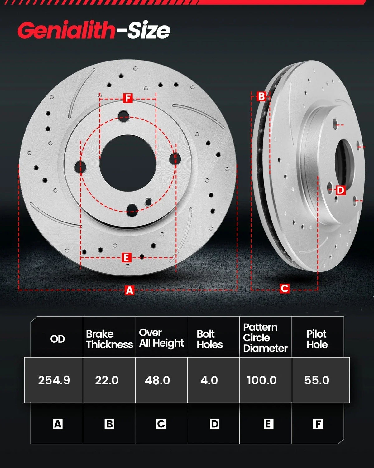 Front Rotors & Ceramic Brake Pads for Toyota Corolla, Chevy Prizm (1998–2002)