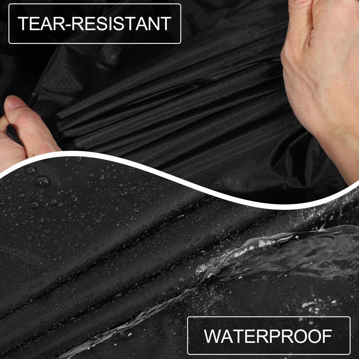 Waterproof Car Cover with Left Side Door Zipper 210D-PU for Ford E-Series 