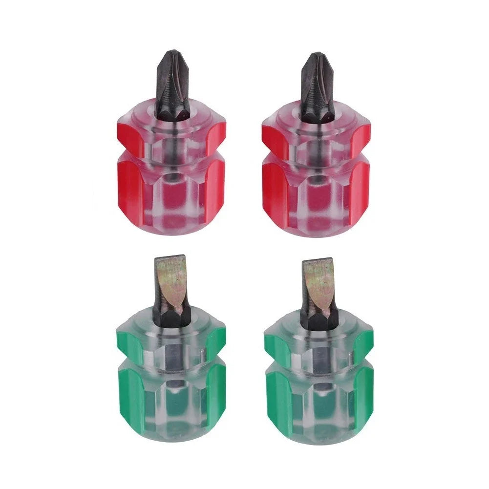 4 Piece Screwdriver Set for Compact Tools (Slotted & Cross)