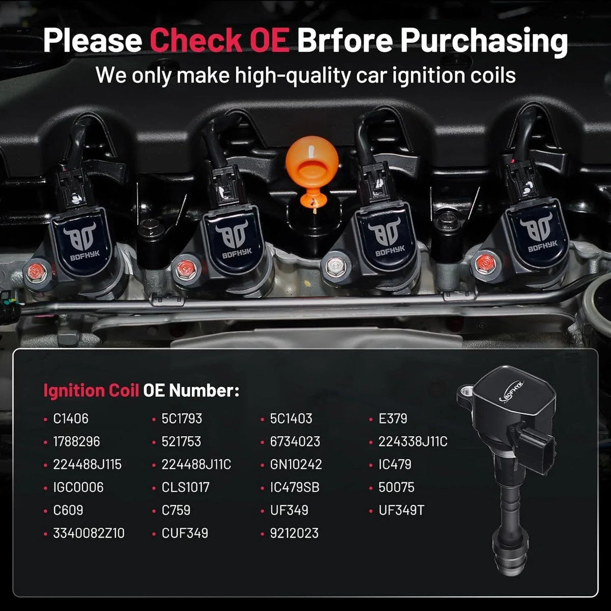 6X Ignition Coils for Nissan Xterra Pathfinder (2005–2015)