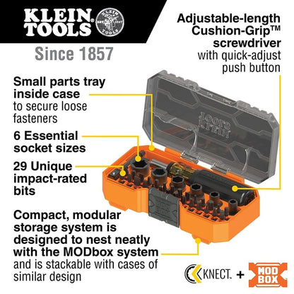 38-Piece SAE Impact-Rated Tool Set for Klein Tools (One Size)