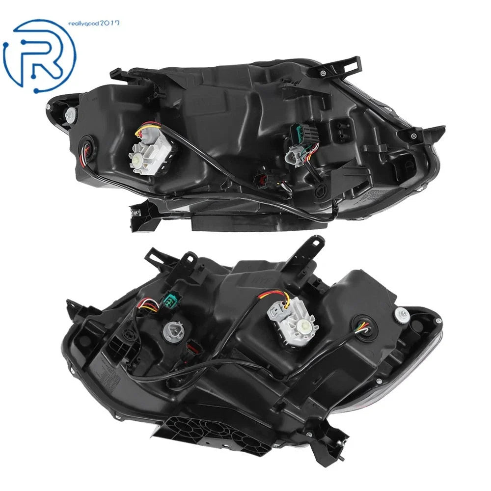 Set of 2 LED Headlight Assembly for Nissan Rogue (2014–2016) Chrome Housing