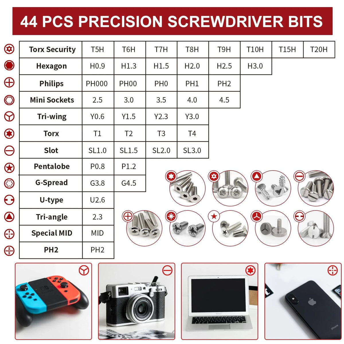 2X Small Precision Screwdriver Set for (58 in 1)