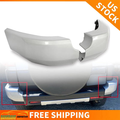 Pair Rear Corner Bumper End Cap Pad for Toyota FJ Cruiser (2007–2014) - Silver, BACP000000129, 5246235021, 5246335021, 545003K060, 545003K000
