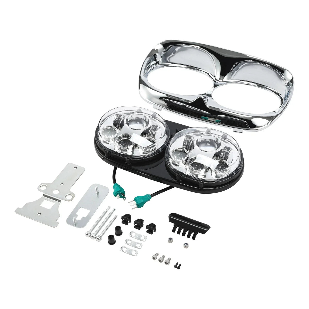 5.75" Dual LED Headlight Lamp Projector for Harley FLTR Road Glide (1998–2013)
