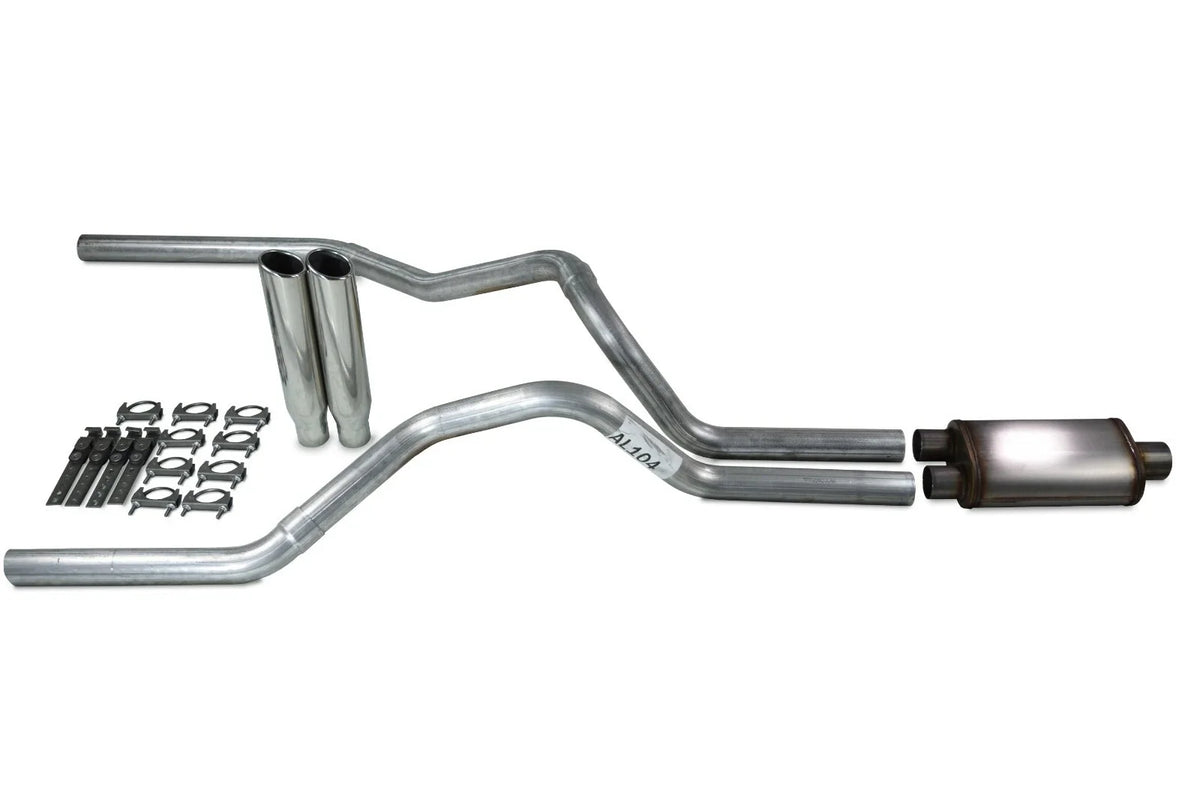 Dual Exhaust Kit for Chevy GMC 1500 Truck (1996–1999) Stainless Tips