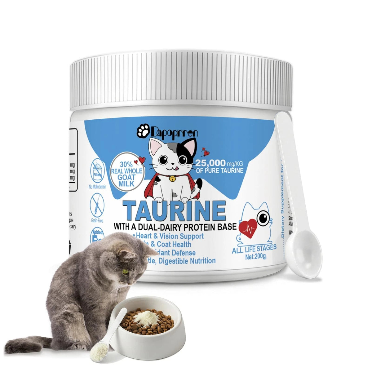 Taurine for Cats with 30% Whole Goat Milk (0% Light Yellow)