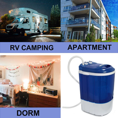 Mini Portable Washing Machine with Spinner for Apartment Traveling (3kg)