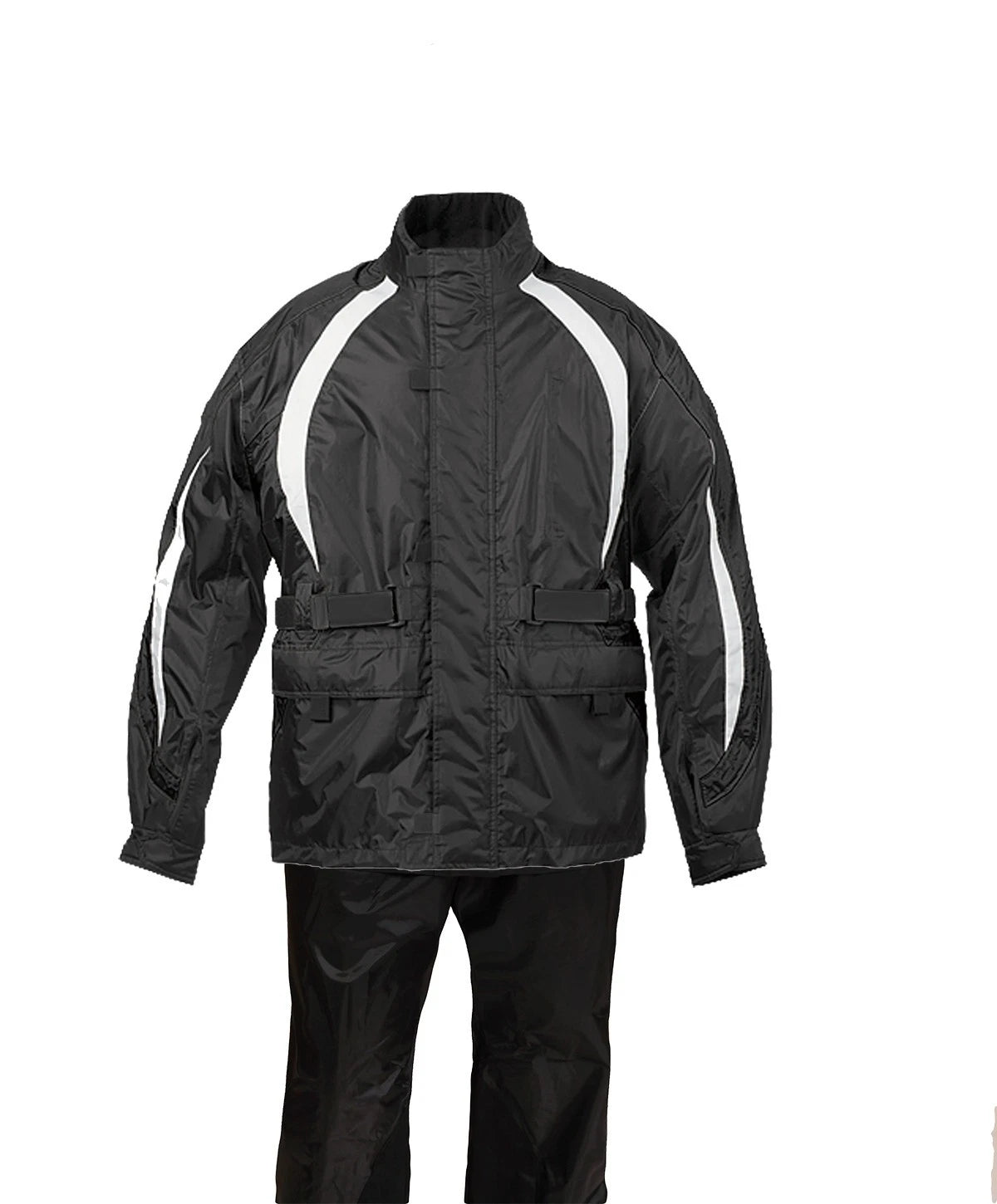 Rainsuit Set for Motorcycle Riding - Ladies LRS2 Jacket & Pants - Black