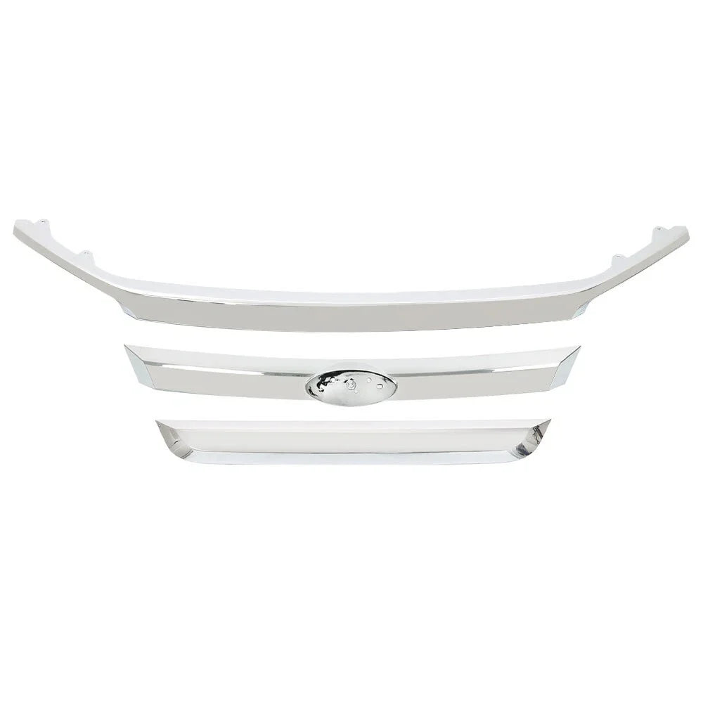Set of 3 Chrome Grille Molding Trim for Ford Fusion (2010–2012)