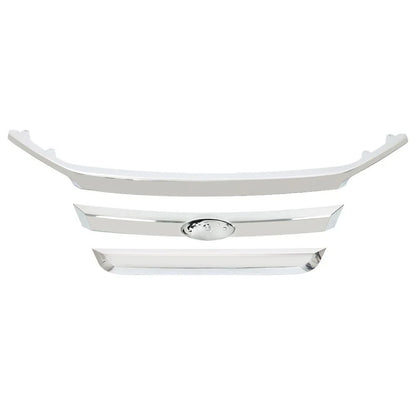 Set of 3 Chrome Grille Molding Trim for Ford Fusion (2010–2012)