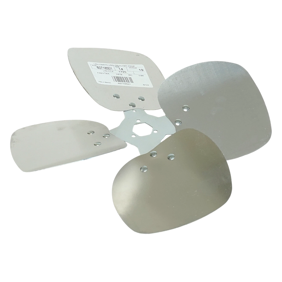 14" Fan Blade for Automotive Applications (CW Rotation, 19 Degree Pitch)